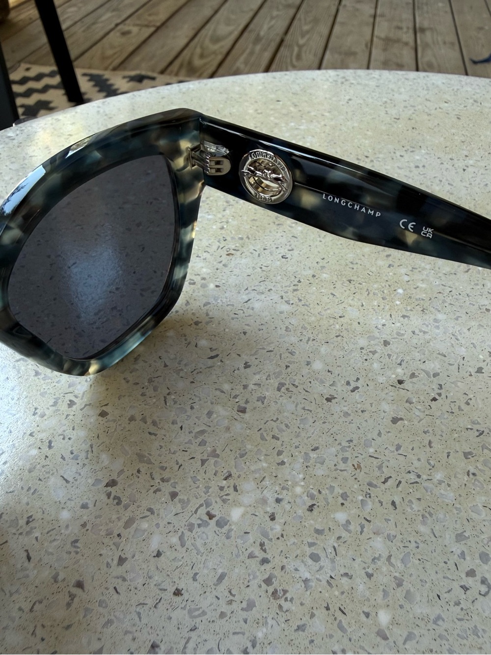 Longchamp Blue Tortoiseshell Cat-Eye Sunglasses - Picture 7 of 11